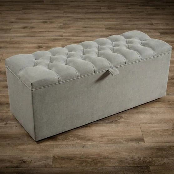 Chesterfield Upholstered Ottoman Storage Bench Box - ADEDS OB2